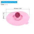 thumbnail image 2 of REGALWOVEN Silicone Cup Lids for Drinks, Mug Cover Cap, Airtight Suction Seal, Fits Various Cups Pink/Blue 3.9", 2 of 5