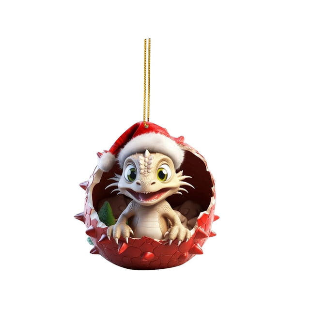 Xihbxyly Colgante de Dinosaurio Acrílico, Adorno con Forma Personalizada, Diseño de Dinosaurio Bebé, Decoración Versátil para El Hogar y El Coche, Regalo Navideño Único, Recuerdo Navideño Personaliza