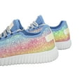 thumbnail image 7 of LUCKY STEP Fashion Glitter Sneakers for Womens/Girls Silp On Running Shoes Lightweigt Tennis Walking Sneakers(Rainbow Blue,10B(M)US), 7 of 7
