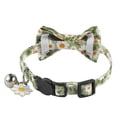 thumbnail image 2 of Collar De Gato Con Pajarita Y Campana, Collares Florales Clásicos Para Gatitos Con Pajarita Extraíble, Collar Ajustable Para Gatito, Cachorro, Perros Pequeños seitruly PT002755-02, 2 of 6