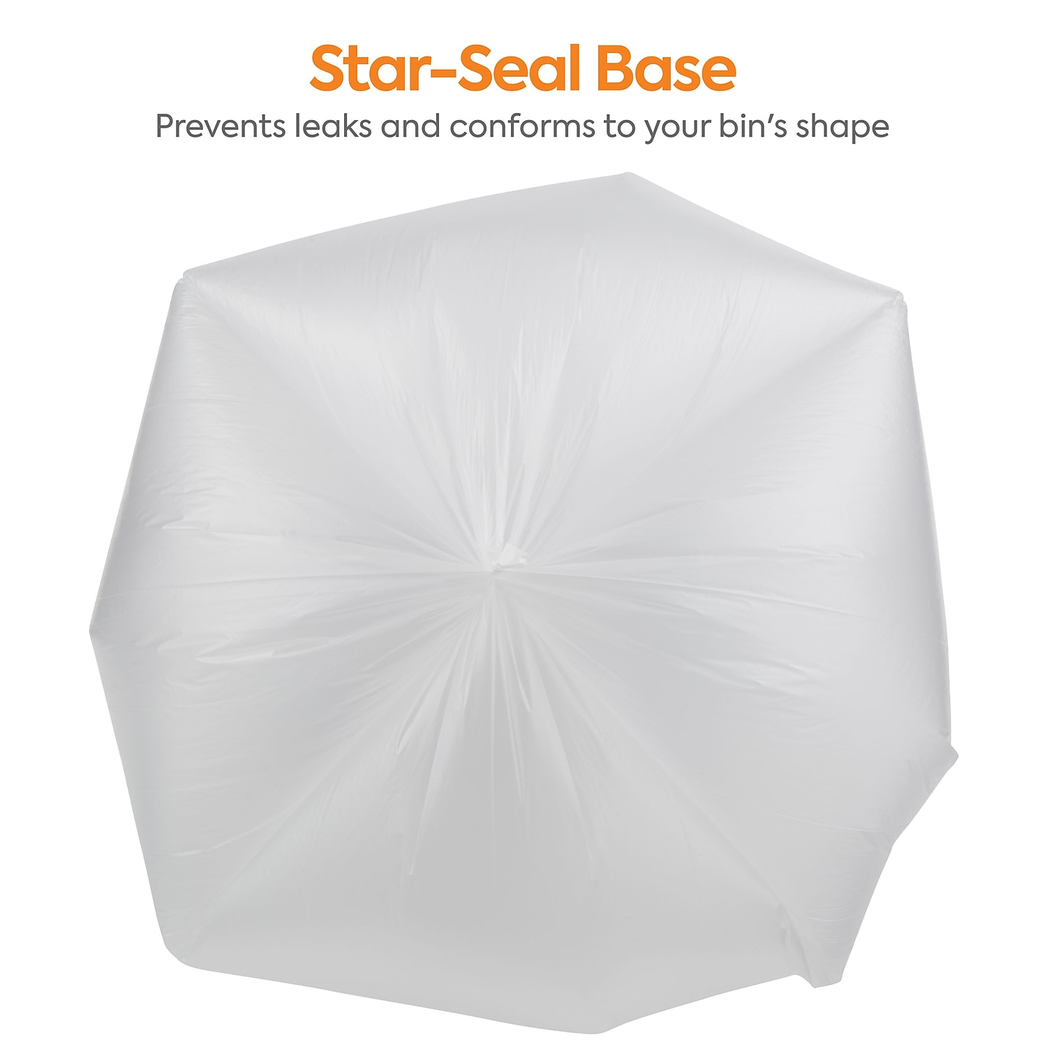 Staples Coastwide Professional 7-10 Gallon Trash Bag 24" x 24" High Density 8 mic Natural 1000