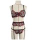 thumbnail image 5 of Sexy mujer malla amor bordado Babydoll ropa interior perspectiva ropa de dormir íntima Tanga con liguero conjunto de lencería Fridja nalpqowj39361, 5 of 6