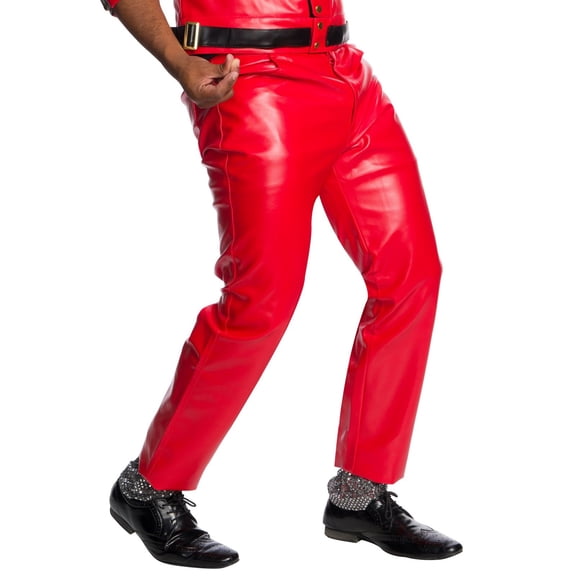Halloween Adult Pleather Jeans - Red