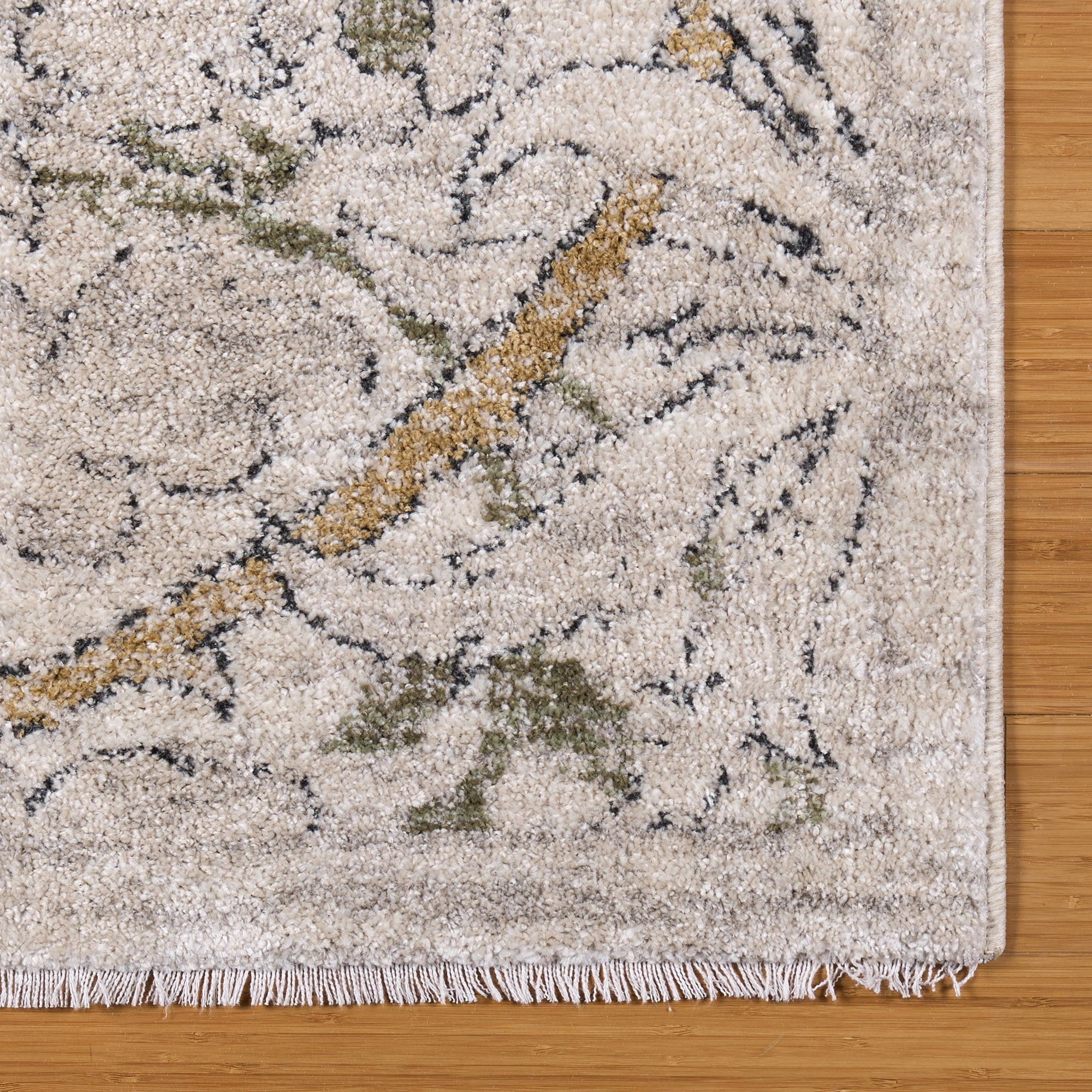 Paradis Hora Transitional Floral Beige Area Rug, 6x9