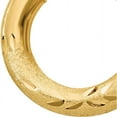 thumbnail image 5 of Primal Gold 10 Karat Yellow Gold Satin and Diamond-Cut 3mm Round Hoop Earrings, 5 of 6