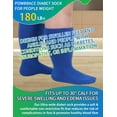 thumbnail image 2 of 4 Pairs Wide Diabetic Socks for Swollen Feet, Lymphedema Socks,Wide Calf Socks,Loose Fit Socks,Non-Binding Socks,Edema Socks,Hospital Cast Socks,Diabetic Socks for Men Women-Blue, 2 of 6