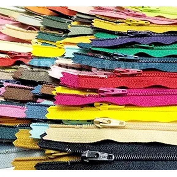 Zipperstop - YKK #3 Nylon Coil Zippers Closed Bottom Tailor Sewer Craft Crafter's - Made in USA (16 and 18 Inch 100pcs, Assorted Colors)