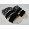 Spenco Tessa Size US 7 W WIDE EU 37.5 Women's Leather Slide Sandals Black Snake