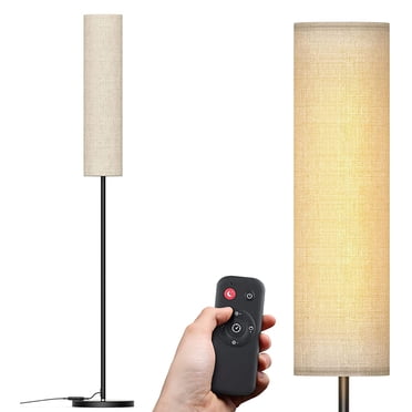 HomCom 48" Modern Free Standing Rectangle Floor Lamp With Linen Shade ...