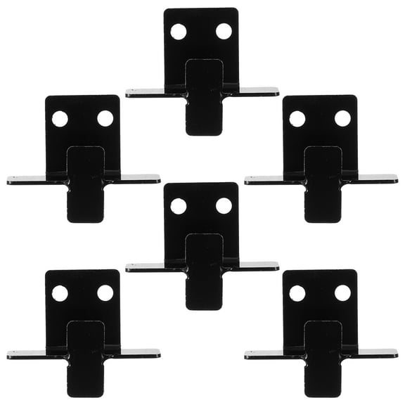 GOOHOCHY  6 Pcs Tile Display Holder Mirror Clips for Frameless Hanging Hardware Black