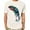 White, variant on Generic Men's Casual Animal Shirt Retro 3D Printing Graphic Crew Neck Short Sleeve Tops