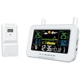 thumbnail image 2 of Color Screen Digital Weather Station Sunrise and Sunset Thermometer Hygrometer with Wireless Outdoor Sensor US Plug B,1 x Weather clock host 1 x Transmitter 1 x Adapter,White, 2 of 8
