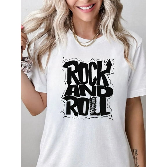 Fukika Vintage Rock and Roll Shirt, Rock'n Roll Sweatshirt, Rock Lover Shirt, Rock Skeleton Hand Shirt, Unisex Shirt for Rock Concert, Rock Fan Tee