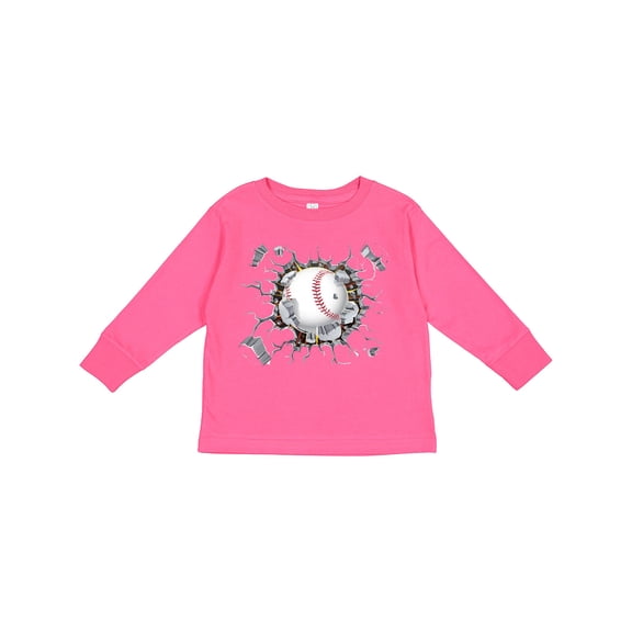 Inktastic Baseball Breakthrough Boys or Girls Long Sleeve Toddler T-Shirt