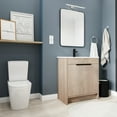 thumbnail image 3 of 30 Inch Freestanding Bathroom Vanity with White Ceramic Sink & 2 Soft-Close Cabinet Doors, Light Oak, 3 of 11