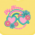 thumbnail image 4 of Inktastic Nonna Loves Me Girls Granddaughter Rainbow Girls Baby Bib, 4 of 4