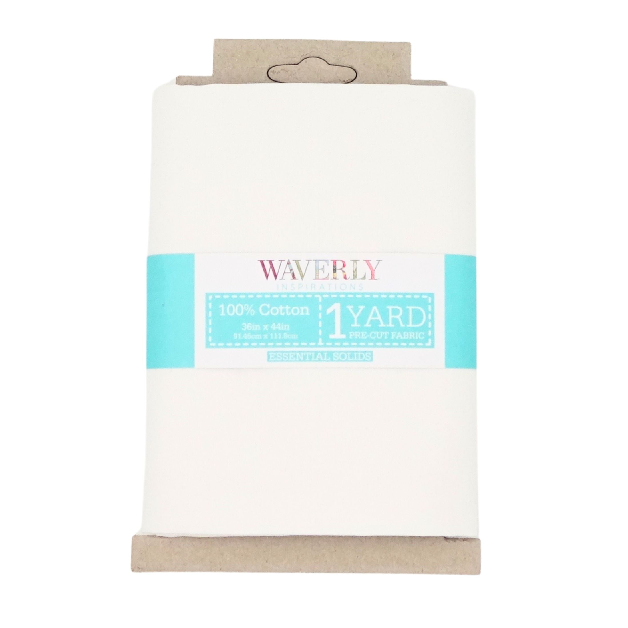 (2 pack) Waverly Inspirations 1 Yard Cut 100% Cotton Solid Fabric, White, 44" Wide for Quilting & Sewing