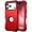 Red, variant on Heavy Duty Case for Apple iPhone 18 Pro, Logo Cutout 3-Layer Shockproof Rugged Protective Cover with Raised Edges for Screen & Camera Protection, Black