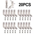 thumbnail image 2 of 20pcs Corner Brackets Slot Aluminum Profile L-Shape Brackets 90 °   Inner Connector Eu-2020 Corner Connector Bracket Hardware, 2 of 7
