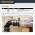 thumbnail image 2 of POWERTEC 1PK 4" x 36" Long Clear PVC Pipe,  Rigid Plastic Tubing, Round Tube Compatible w/Dust Collection Fittings, Hose for Woodworking Tool, Dust Collection System, Toy Cars and Bird Feeder (70272), 2 of 7