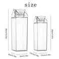 Bgageg 17oz Transparent Milk Carton Container Reusable Juice Container