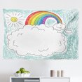 thumbnail image 1 of Crayon Tapestry, Creative Photo of Drawing Rainbow Blurred Background Art, Fabric Wall Hanging Decor for Bedroom Living Room Dorm, 2 Sizes, Multicolor, by Ambesonne, 1 of 1
