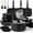 Black, variant on KIKCOIN 20 Pcs Pots and Pans Set Non Stick, Detachable Handle Cookware Sets Nonstick, Non Toxic Induction RV Kitchen Cooking Set with Removable Handles, Dishwasher/Oven Safe, Easy Clean (Black)