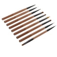 thumbnail image 1 of Pincel De Pintura De Uñas, 9 Piezas Ergonómicas Cepillos De Arte De Uñas Juego De Cerdas De Nylon Café Translúcido Para Taller De Uñas, 1 of 7