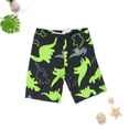 thumbnail image 6 of Gubotare Toddler Boys Swim Suit Toddler Baby Boy Swimsuit Star Stripe Short Sleeve Rash Guard Set Bathing Suit with Sun Hat Swimwear 15T 16T,Green, 6 of 8