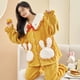 thumbnail image 1 of Pijama de vellón coral para mujer, otoño e invierno, dibujos animados, franela linda, gruesa, cálida, ropa de casa de invierno, 1 of 4