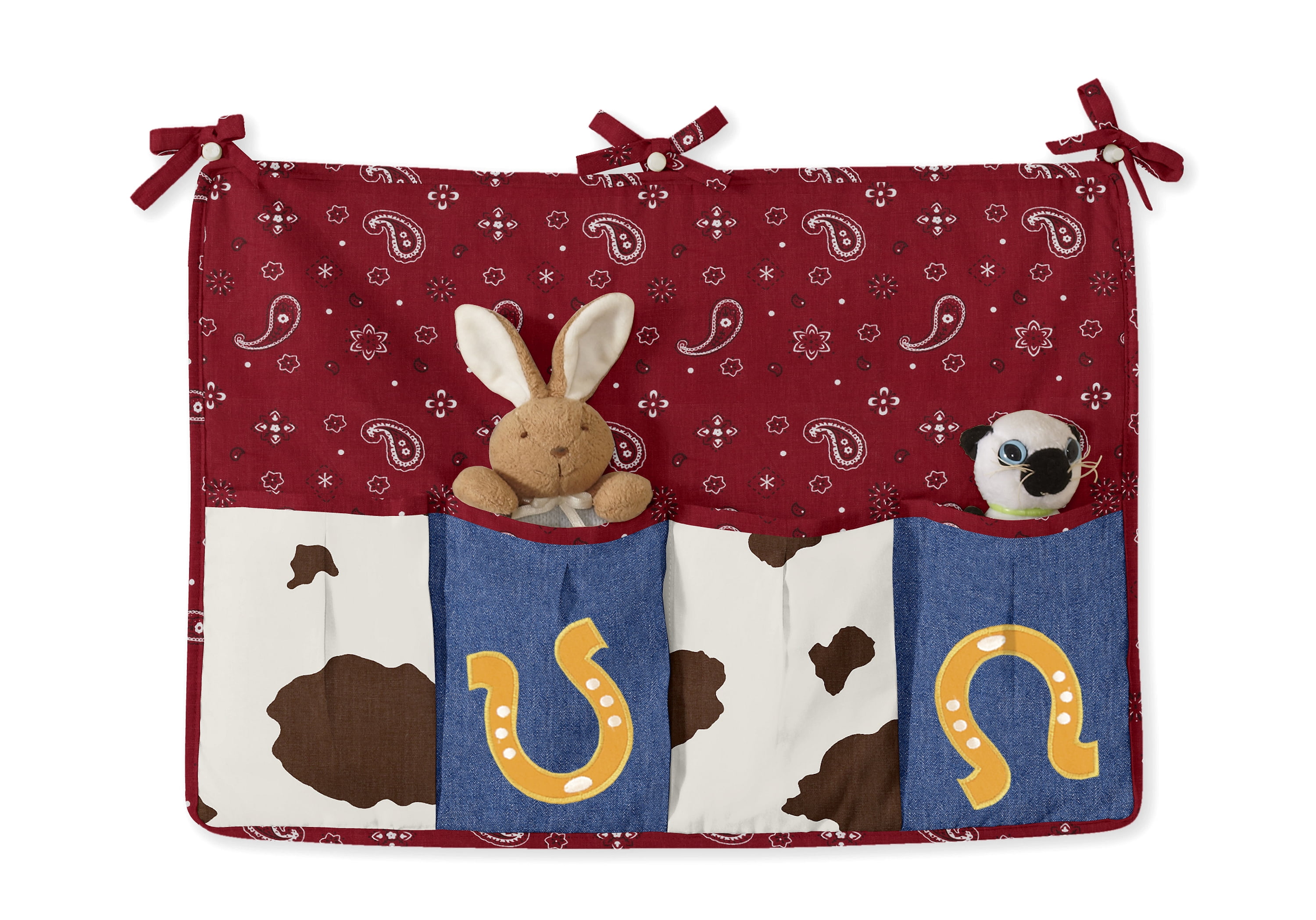 Sweet Jojo Designs Wild West Cowboy Chocolate Brown, Red, Cream, Blue, Green and Gold 11 Piece Crib Bedding Set