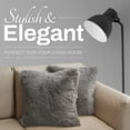 thumbnail image 5 of Cheer Collection Shaggy Long Hair Throw Pillows - Super Soft and Plush Faux Fur Accent Pillows - 20 x 20 inches - Set of 2, 5 of 8