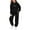 1#Black, variant on Kiijoy Toddler Girls Outfits Fleece Tracksuit Paris Print Hoodie Sweatpants Set, Sizes 2-3T