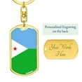 thumbnail image 3 of Djibouti Flag Keychain Dog Tag Stainless Steel or 18k Gold, 3 of 16