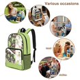 thumbnail image 5 of ZIATUBLES Clear Backpack, Heavy Duty Fabric & PVC Transparent Bookbag with Frog Daisy Butterfly Dragonfly Print, Large Capacity See Through Backpack for School College Work Travel Security, 5 of 7