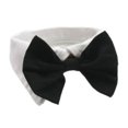 thumbnail image 4 of Lazo de cuello ajustable del Bowknot del animal doméstico para la decoración de la de vacaciones de Navidad - , L Blanco Yinane Collar de lazo para mascotas, 4 of 8