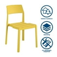thumbnail image 5 of Novogratz Poolside Collection, Chandler Stacking Dining Chairs, Indoor/Outdoor, 4-Pack, Bright Yellow, 5 of 15