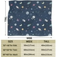 thumbnail image 5 of Space Astronaut Throw Blanket Soft Plush Flannel Blanket for Baby Girls Boys Space Themed Bedroom Decor Blankets for Couch, Sofa 40×50 Inch, 5 of 5