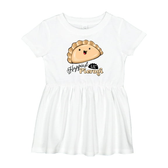 Inktastic Happiest Lil' Pierogi Girls Baby Dress