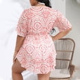 thumbnail image 4 of Aloohaidyvio Summer Spring Plus Size Dresses for Women 2024 Women's Oversized V-neck Classy Floral Printed Short Sleeved Irregular Beach Boho Dresses, 4 of 4