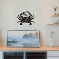 thumbnail image 3 of Metal Wall Art Home Decor Crab Olive Branch Wall Decor Wall Hanging Plaques Ornaments Iron Wall Art Sculpture Sign Wrought Iron Wall Decor 11.81”x9.57”, 3 of 6