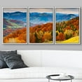 thumbnail image 3 of wall26 Framed Canvas Print Wall Art Set Red, Green &amp; Yellow Autumn Mountain Forest Nature Wilderness Photography Realism Rustic Scenic Relax/Calm for Living Room, Bedroom, Office - 24"x36&qu, 3 of 5