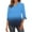 Blue, variant on Xihbxyly Womens Tops Casual 3/4 Sleeves Women's Fashion Printed T-Shirt 3/4 Sleeves Blouse Button V Neck Tops Gradient Printed Tunic Tops Blouses Casual Loose Fit Three-quarter Sleeve Tunic Blouses