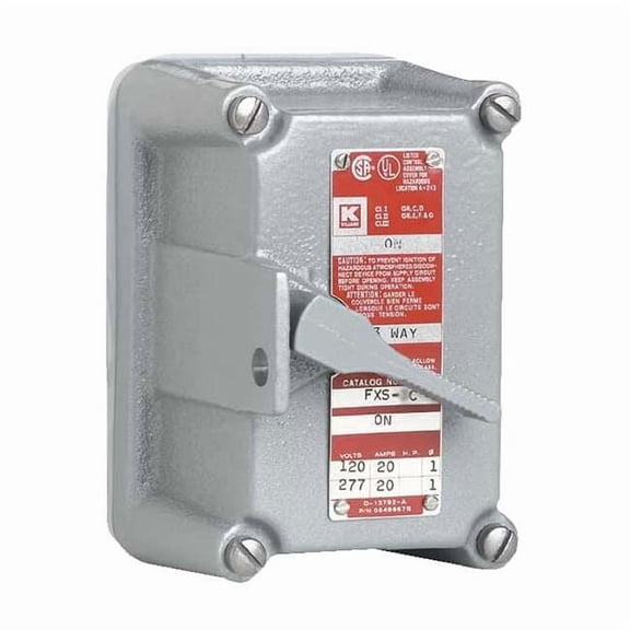 Hubbell Killark Switch Cover, On/Off FXS-1C