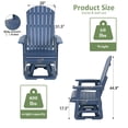 thumbnail image 2 of Mosbrisa HIPS Swivel Patio Glider, Poly Lumber All-Weather Resistant Outdoor Chair, Navy Blue, 2 of 7