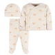 thumbnail image 1 of Gerber Essentials conjunto bebé 3 pzs blanco camisa pantalón y gorra 0 a 3 meses, 1 of 4