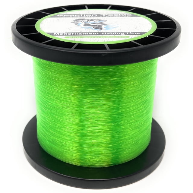 Reaction Tackle Monofilament Fishing Line- Strong and Abrasion-Resistant Nylon Mono Fishing Line, Freshwater and Saltwater Fishing Line Hi Vis Green 20/3250 (1LB spool)