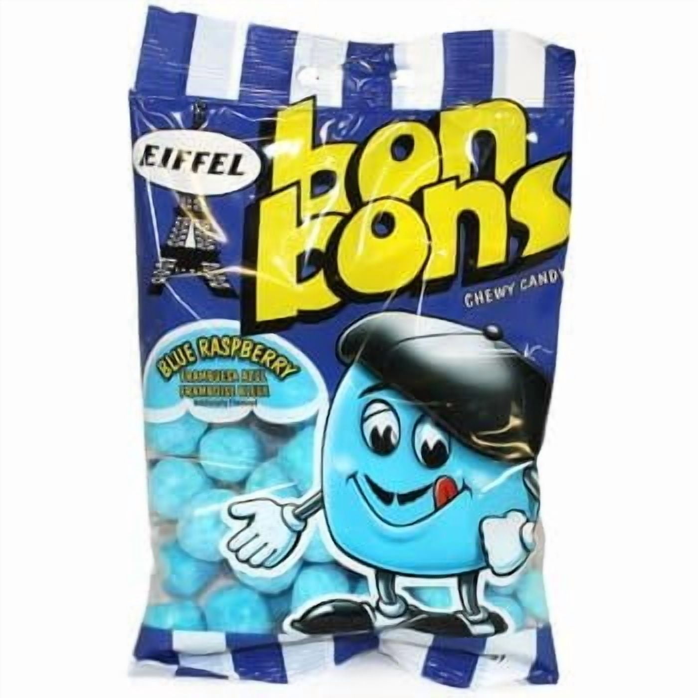 Eiffel Bon Bons Variety 5 Pack, 4 Ounce Each Pack of 5 Caramel, Blue Raspberry, Apple, Cherry & Strawberry, Chewy Candy Snack, The Hampton Popcorn & Candy Company