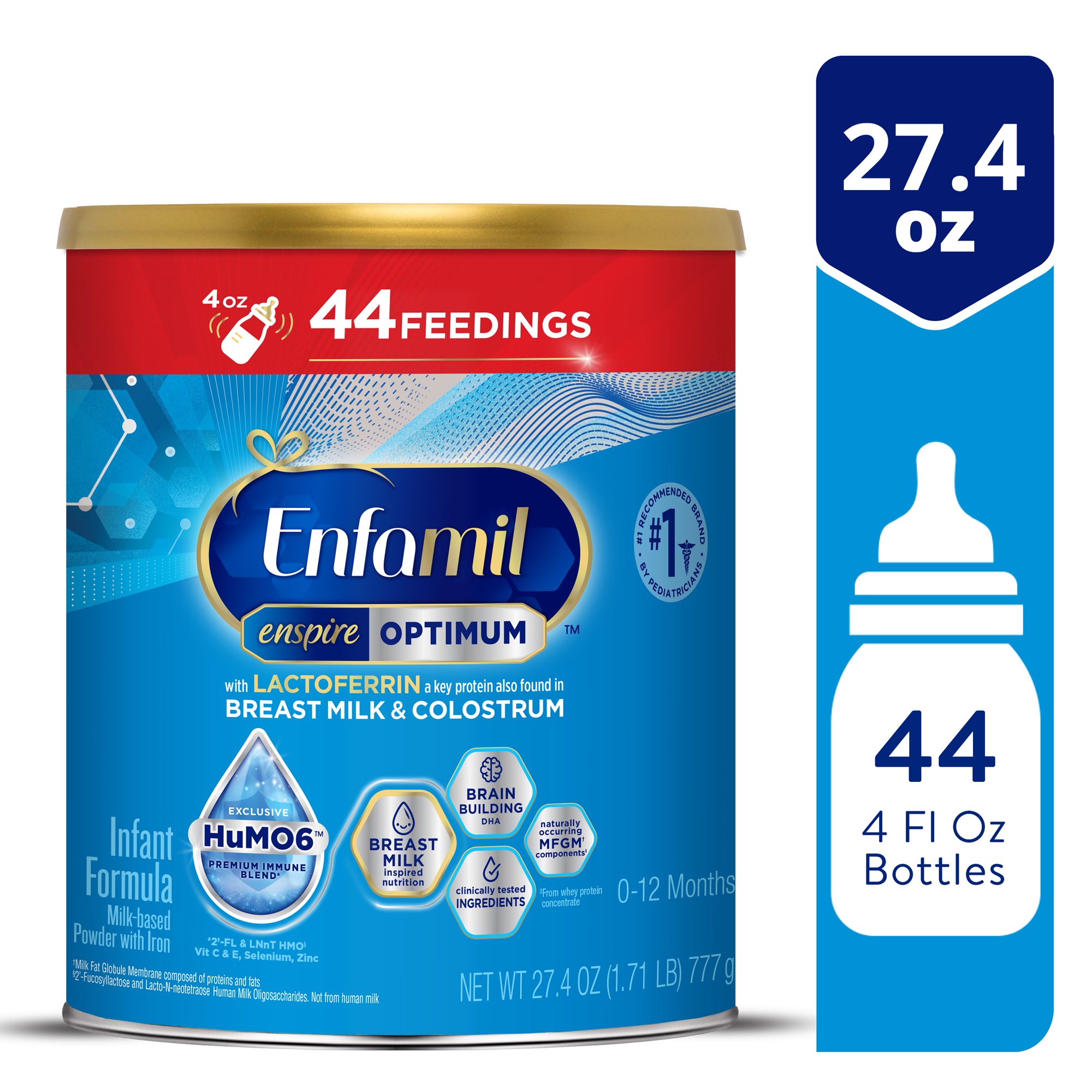 Enfamil Enspire Optimum Powder Baby Formula, With Lactoferrin, Our Closest Formula to Breast Milk, 27.4 Oz Can