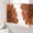 Orange, variant on Sheer Curtains 54 Inch Length 2 Panels Set for Kitchen, Burnt Orange Semi Sheer Curtains for Windows, Sparkle Gold Stained Floral Flower Art Voile Window Treatments Rod Pocket Curtain